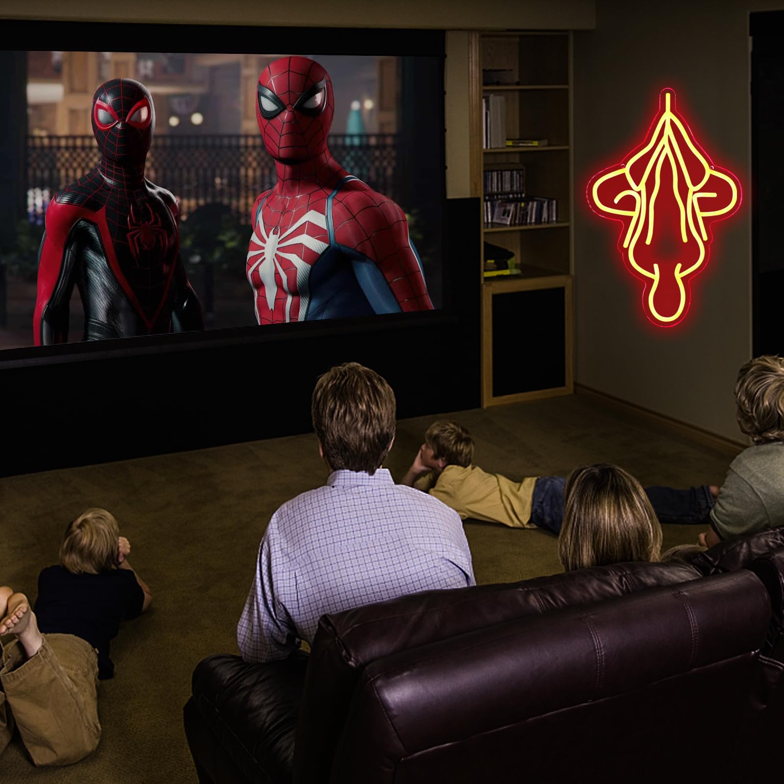 Amazon.co.jp: スパイダーマンネオンサインLEDアニメネオンライト赤USB